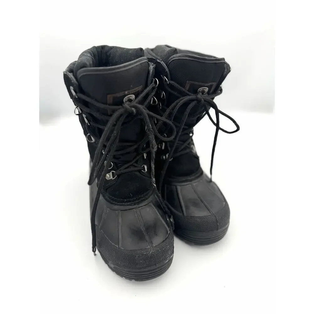 Thermo Lite Mens 9 Wide Winter Snow Boots Black Insulated Duck Weatherproof Warm